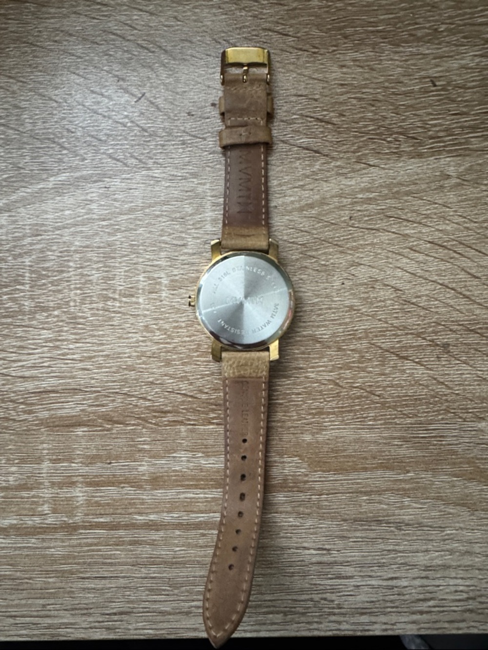 MVMT Gold Case Watch with Tan Leather Strap - Picture 2 of 5